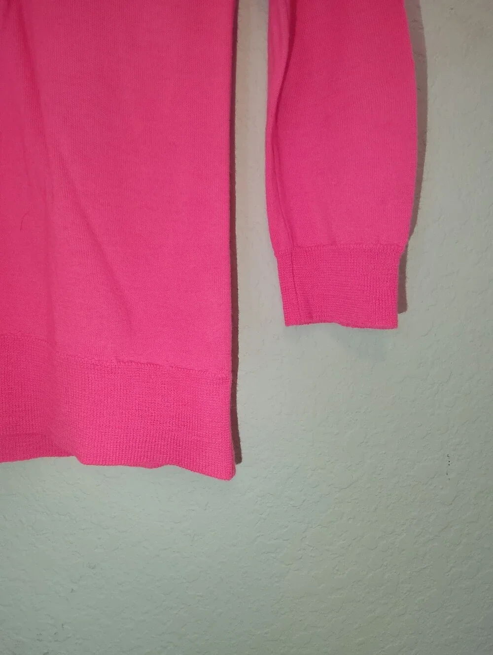 J. Crew Merino Wool Sweater Womens Sz Medium Hot Pink Barbiecore Preppy Luxury